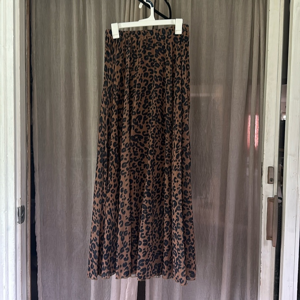 Cheetah print maxi skirt